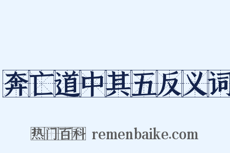 奔亡道中其五反义词是什么意思的图片